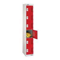 LOCKER PERFORATED SIX DOOR 278X450 - RED DOOR