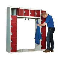 locker archway red door 8 compartments