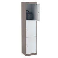 LOCKER THREE DOOR 537X300X300 - 2 TONE GREY DOOR