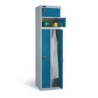 LOCKER ECONOMY RANGE 2 PERSON, DEPTH:460MM SILV/BLU