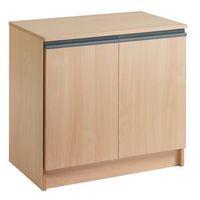 LOW STATIONERY CUPBOARD IN BEECH SUPPLIED WITH 1 SHELF