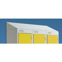 locker sloping top one door 1720x300 yellow door