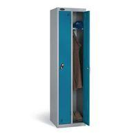 LOCKER ECONOMY RANGE TWIN, DEPTH:460MM SILV/BLU