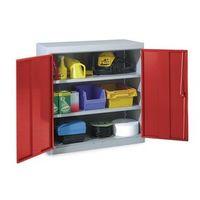 LOCKER TOOL DOUBLE DOOR 984 x 915 x 505mm-GREY & RED