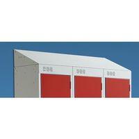 locker sloping top one door 1720x300 red door