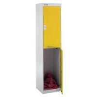 LOCKER TWO DOOR 827X300X450 - YELLOW DOOR