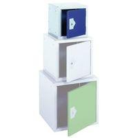 locker 12 sq cube blue door 305x305x305 plain