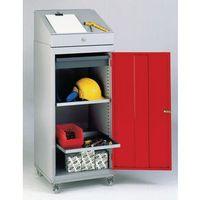 LOCKER TOOL WITH 2 SHELVES AND 1 DRAWER - RED DOOR