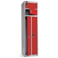 locker two person red h1800 x w450 x d450mm