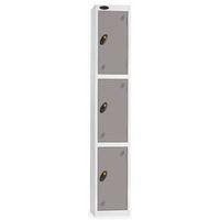 LOCKER WITH COIN RETURN LOCKS - SILVER BODY SILVER DOOR HXWXD: 1778 X 305 X 380