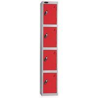 LOCKER WITH COIN RETURN LOCKS - SILVER BODY SILVER DOOR HXWXD: 1778 X 305 X 380