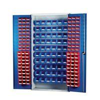 louvred panel cabinet cw 60 x tc1 red 60 x tc2 red and 60 x tc3 blue