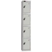 LOCKER 4 DOOR D:457MM SILVER BODY & SILVER DOOR