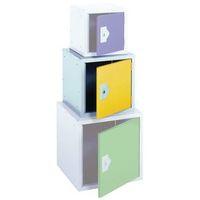 locker perforated cube 381x381x381 yellow door