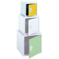 locker perforated cube 300 x 300 x 300 yellow door