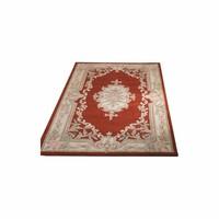 Lotus Premium Aubusson Red Contemporary Rug Rug Size: 180cm x 120cm (5 ft 11 in x 3 ft 11 in)