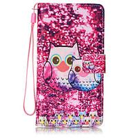 Lovely Owl Pattern PU Leather Lanyard phone Case for HuaWei P9 lite