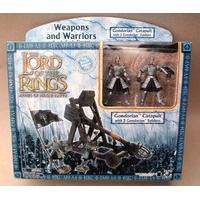 lord of the rings gondorian catapult with 2 gondorian soldiers