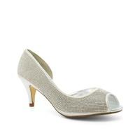 London Footwear Sarita, Womens Diamante Kitten Heel Court Shoes