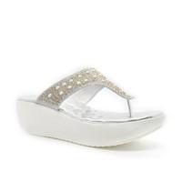 london footwear minnie womens wedge heel flip flop sandals