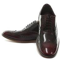 London Brogues Gatsby Burgundy Leather Mens Brogue Shoes UK Size UK 7