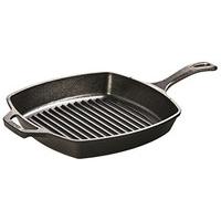 lodge 2667 cm 105 inch pre seasoned cast iron square grill pan fat fre ...