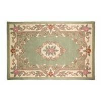 Lotus Premium Aubusson Green Contemporary Rug Rug Size: 120cm x 60cm (3 ft 11 in x 1 ft 11.5 in)