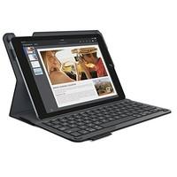 logitech type carbon black textured protective case with integrated ke ...