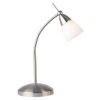 Low Energy Halogen Touch Dimmable Satin Chrome Desk Lamp