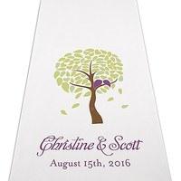 Love Bird Tree Personalised Aisle Runner