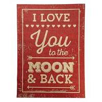 Love You to the Moon Flatweave Rug Large