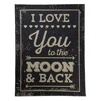 Love You to the Moon Flatweave Rug Large