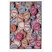 love hearts design rug