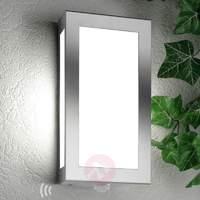 Long Rectangular Exterior Wall Lamp, incl. Sensor