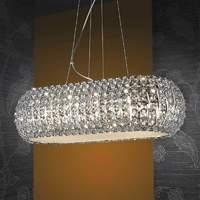 Long hanging light DIAMOND with crystals