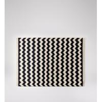 lombard hand woven rug in ebony chevron