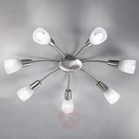 lorena ceiling light seven bulbs satin