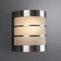 Low-maintenance wall lamp CALGARY stainless steel