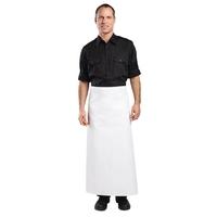 long bistro apron white