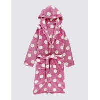 Long Sleeve Spotted Dressing Gown (1-16 Years)