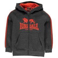 Lonsdale 2 Stripe Zip Hoody Junior