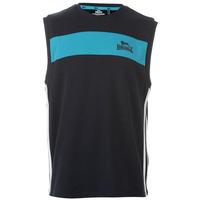 lonsdale 2 stripe sleeveless t shirt junior boys