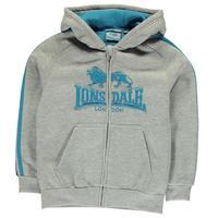 lonsdale 2 stripe zip hoody junior