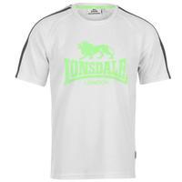 lonsdale 2 stripe large logo t shirt junior boys