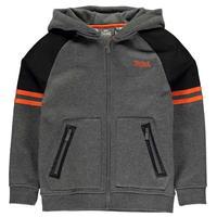 lonsdale heavy zipped hoody junior boys