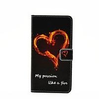 love fire lightning pattern painted pu phone case for galaxy a32016a52 ...