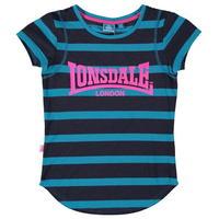 Lonsdale Stripe T Shirt Junior Girls