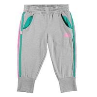 lonsdale 2 stripe three quarter jogging bottoms junior girls