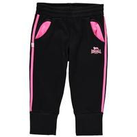 Lonsdale 2 Stripe Three Quarter Jogging Bottoms Junior Girls