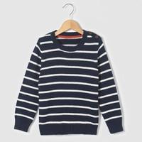 Long-Sleeved Striped Cotton Jumper, 3-12 Yrs